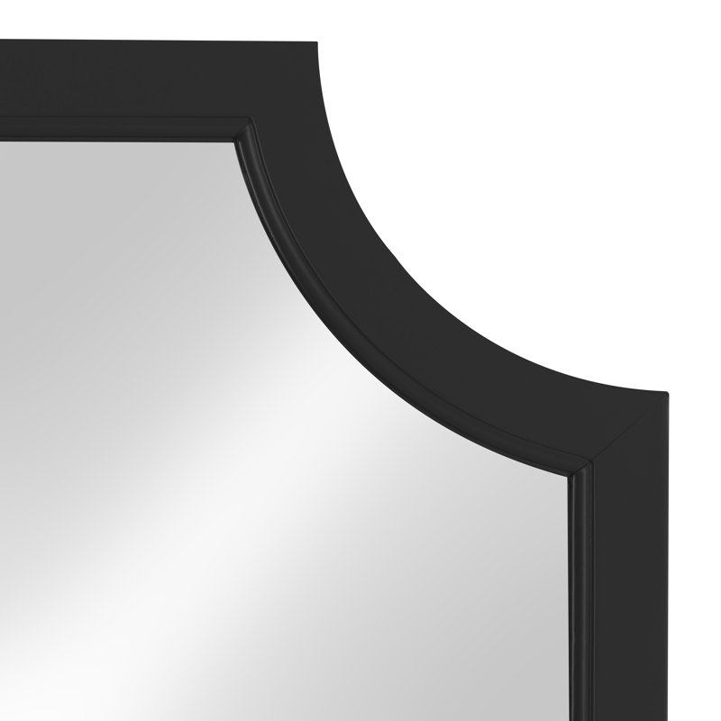 Miroir d'appoint Mertztown Glam, Noir, 30 po x 20 po
