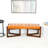 Chamya Genuine Leather Upholstered Bench