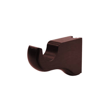 Wood 1.375 Single Curtain Rod Alcott Hill Color: Antique Mahogany, Size: 0.5 H x 72 W x 0.5 D