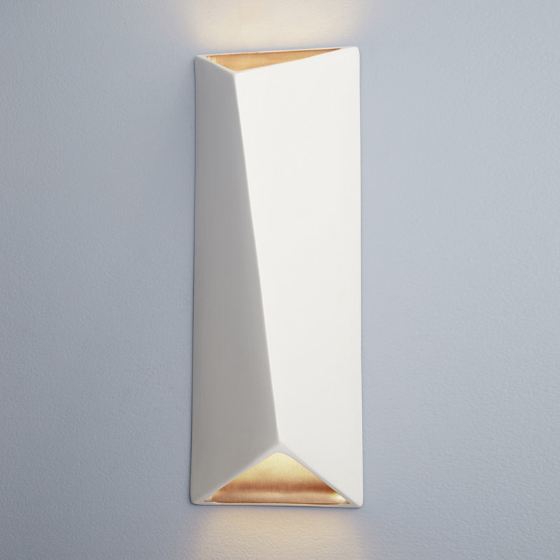 Applique murale 1 lumière DEL Caeli, Blanc mat / champagne