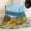 Jeté en flanelle transparente molletonnée, imprimé coquelicots Big Ocean-130069966
