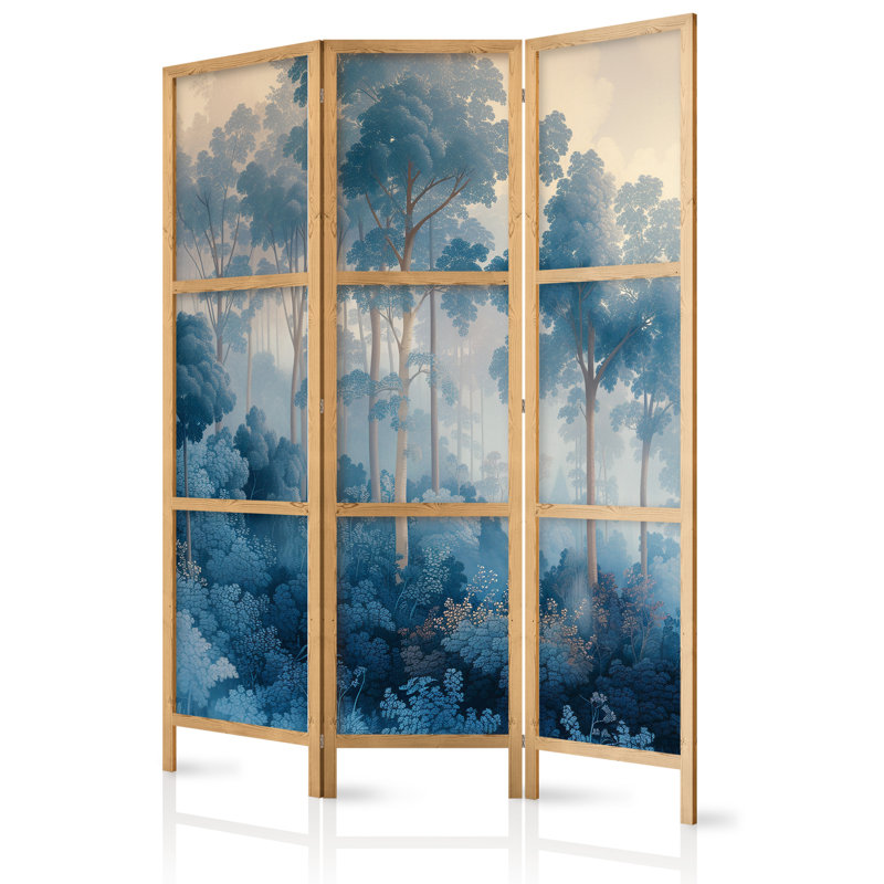 171cm H Solid Wood Folding Room Divider, 171cm H x 135cm W x 1.2cm D