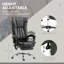Chaise de bureau en microfibre Vinsetto, chaise d'ordinateur à haut dossier avec massage à 6 points, chaleur, hauteur réglable et repose-pieds rétractable