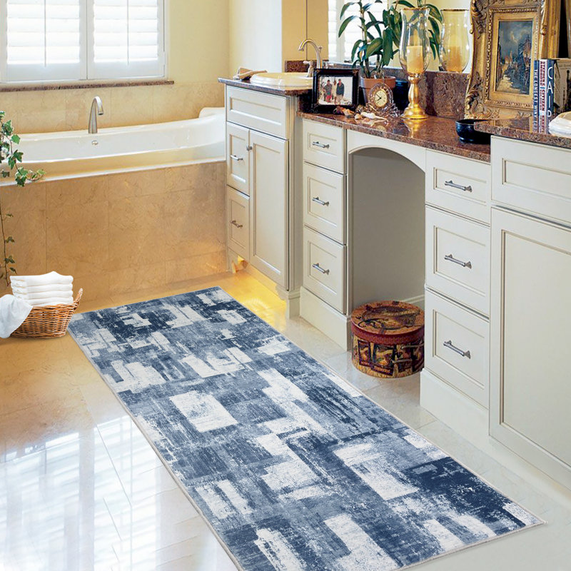 Tapis moderne lavable abstrait, tapis doux pour la chambre à coucher, la maison, le bureau, la salle à manger