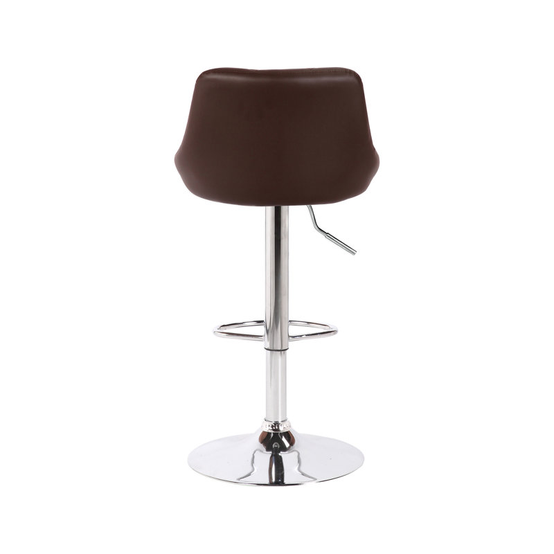 Tabouret de bar pivotant à hauteur réglable Abubokar, Brun