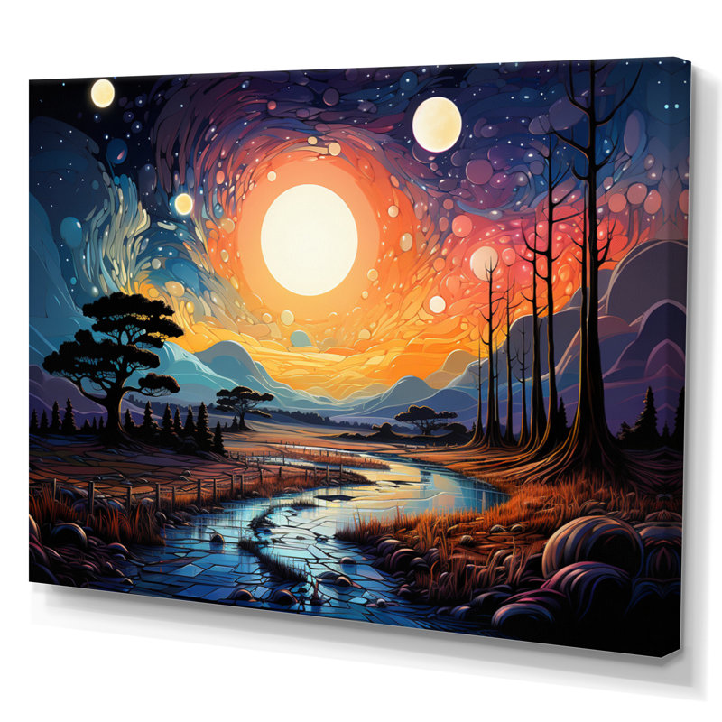 «Power Lines Enchanted Wires I», reproduction sur toile, Toile tendue, H 16 po x l 32 po x P 1 po