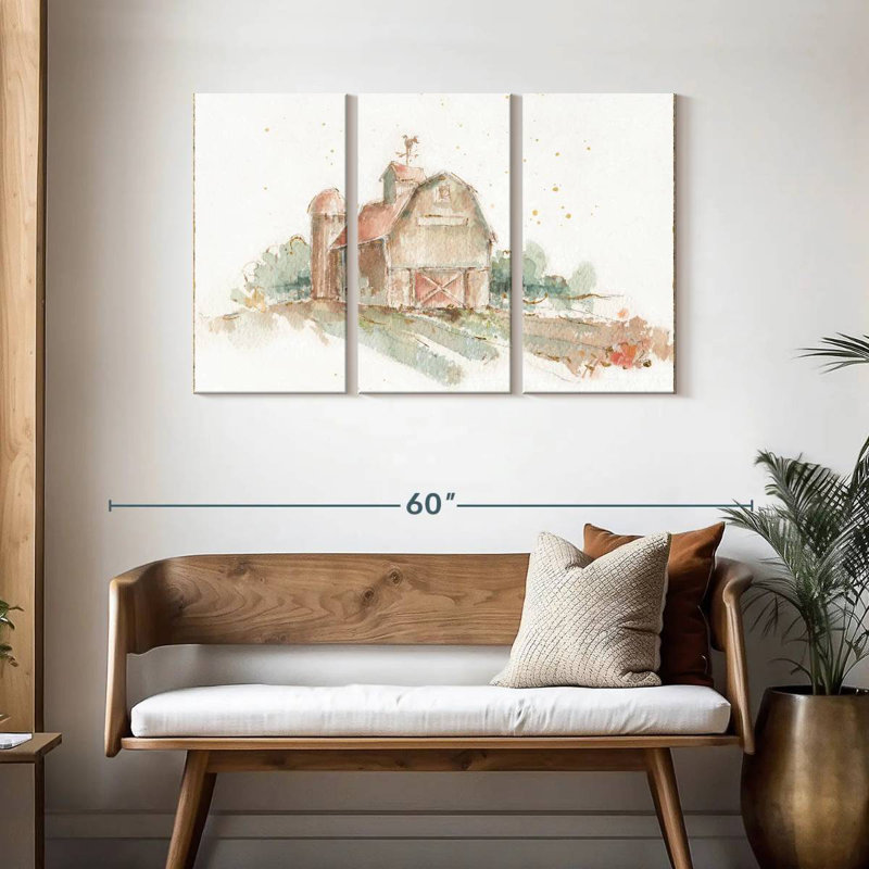 Farm Friends II Barn, 28" H x 45" W