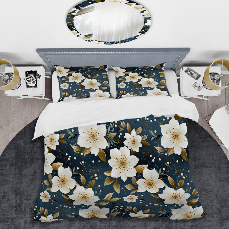 Minimalist Poppy Wonders - Ensemble de housse de couette à motif floral, Housse de couette simple + 1 taie décorative stan