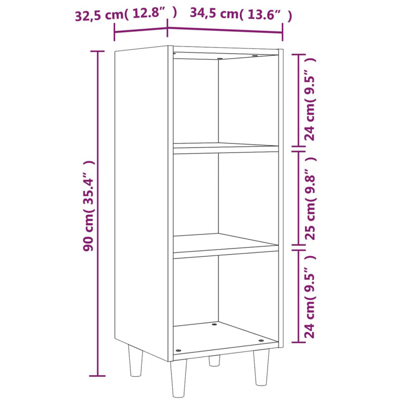 Silvestri 34.5cm Sideboard, Grey Sonoma