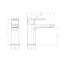  Lunar Soft Square Mono Basin Mixer Tap with Waste- Matt Black-1060532268