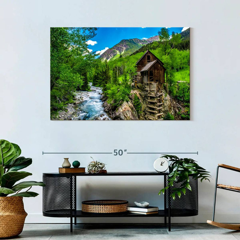 Alvord Crystal Mill By The River, 30" H x 45" W