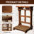 Wood Prayer Kneeler Bench With Storage Shelf & Soft Cushion