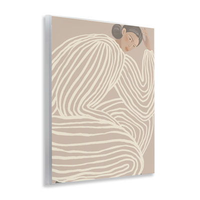 «Minimalist Lady in Stripes», plaque murale par Anna Lischenko