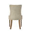 Ensemble de chaises d'appoint en tissu beige et en chêne récupéré Yotam (ensemble de 2)