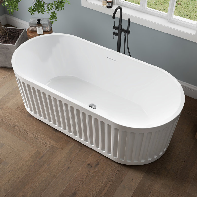 Baignoire de trempage autoportante en acrylique 67 po