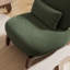 Modern Sherpa Sofa with Wood Wedge Legs-1362081549