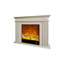 Beige Solid Wood Electric Fireplace-117512258