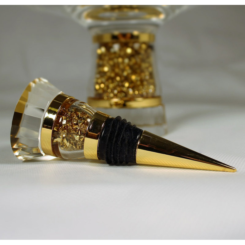 Jaylon Stainless Steel Bottle Stopper, Gold