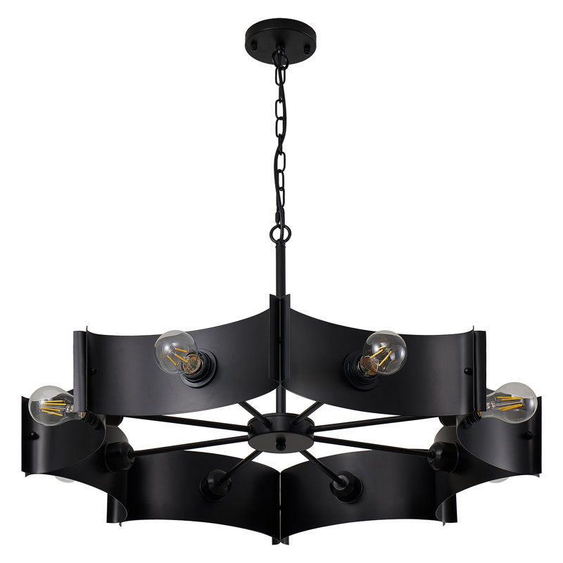 8 - Light Dimmable Geometric Chandelier