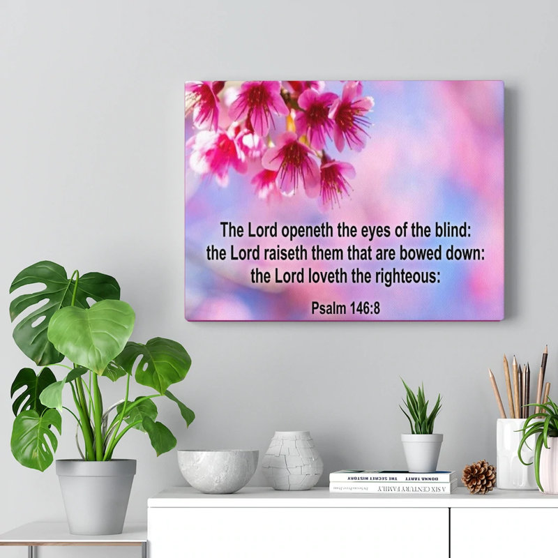 Lord Loveth The Righteous - Wrapped Canvas Print, 30cm H x 41cm W