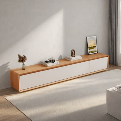 Modern Simple Style Rubberwood TV Stand