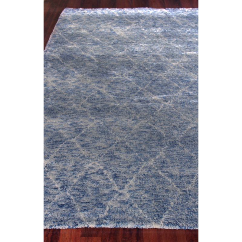 Moroccan Handmade Wool Geometric Area Rug, Rectangle 6' x 9'