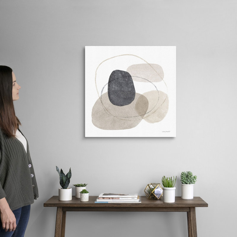 «Think Neutral 10» par Lisa Audit - Peinture sur toile, Toile tendue, H 24 po x l 24 po, Sans cadre