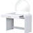 39" Makeup Vanity Table In White For Bedroom. Equipped With Touch Screen Lighted Mirror & Drawer. Curved Edges And Style. Ample Storage Options. Convenient. 20 Installation