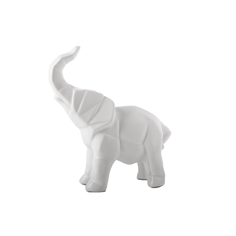 Figurine éléphant debout en céramique Gurshaan