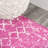 Kateshia Moroccan HYPE Boho Vintage Diamond Fuchsia/Ivory Rug-1344202581