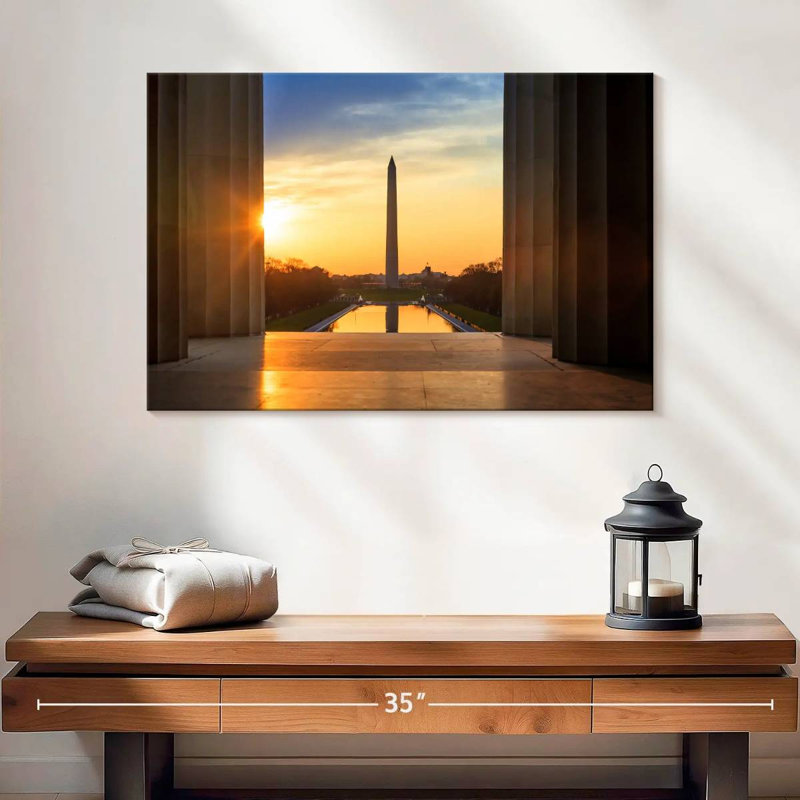 Lever de soleil du Washington Monument, H 16 po x l 24 po