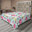 Magenta et vert olive / motif floral