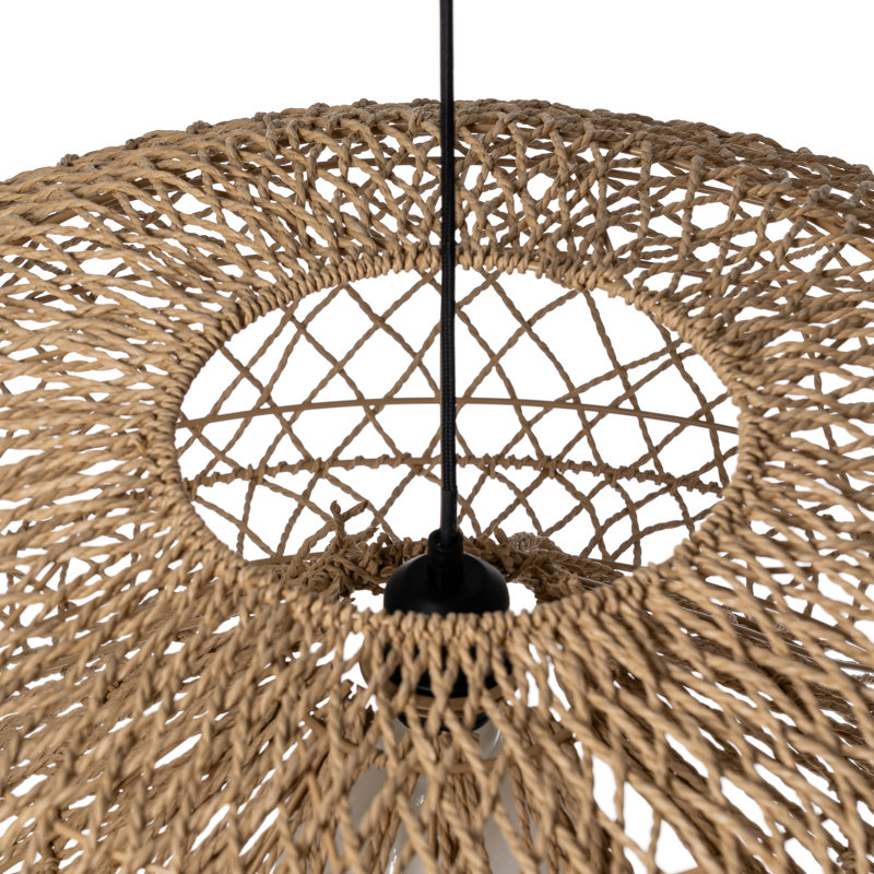 1 - Light Natural Pendant, 32cm H x 81cm W x 81cm D