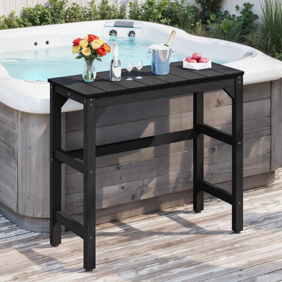 42" Weatherproof Patio Bar Height Counter Table