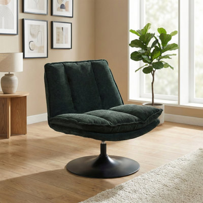 Upholstered Swivel Lounge Chair