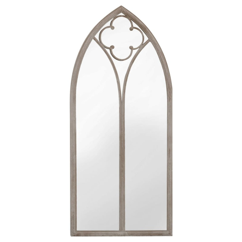 Ahmaad Metal Flat Wall Mirror, 70cm H x 30cm W, Sand