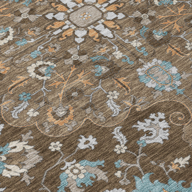 Machine Washable Indoor/Outdoor Chantille ACN2564 Global Rug, Chocolate, 2'6" x 3'10"