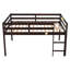 Lit mezzanine avec échelle en bois massif-1296507188