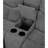 Modern Sofakalen  Chenille Sofa W/ Drop Down Table
