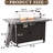 Damera Rectangle Aluminum Propane Smokeless Fire Pit Table with Lid