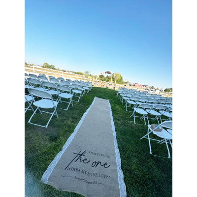 Tapis de couloir de mariage en jute rustique