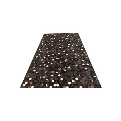 Tapis brun chocolat Jed