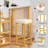 Ritsuko 3 Pieces Rectangular 41.3'' L x 23.6'' W Dining Set with Shelves and Upholstered Stools