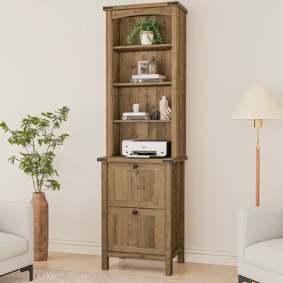 71'' Tall Standard Bookcase With 2 Drawers