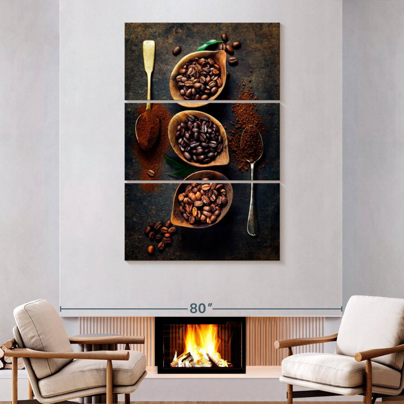 Yarlin Coffee Grounds And Beans, 74" H x 48" W
