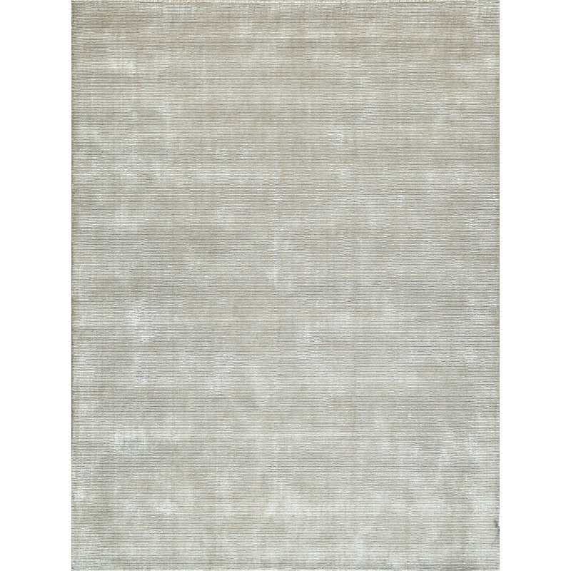 Exquisite Rugs Serenity Handmade Handloomed Nylon/ Bamboo Silk Beige Area Rug