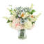 Mixed Bouquet in Ribbed Glass Vase