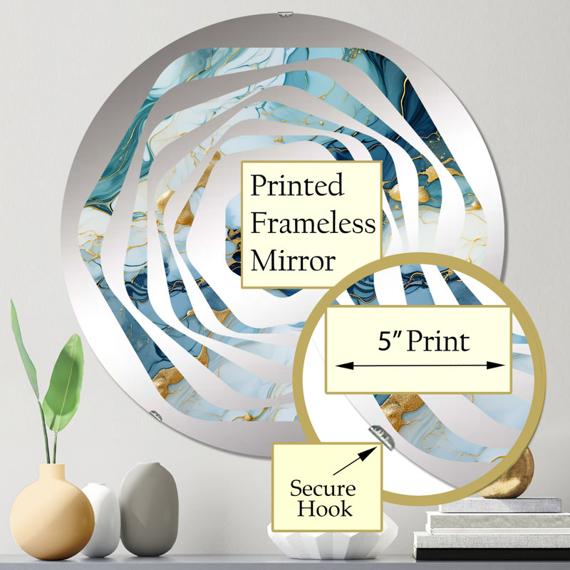 Miroir décoratif Amorphe, 23,6 po x 23,6 po