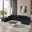 8-Piece Modular U-Shaped Sectional Sofa, Large Convertible Couch With Oversized Chaise Lounge And Bed, Luxury Corduroy Upholstery, No Assembly Needed-1184018166