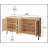 Rustic American Farmhouse Credenza with Symmetrical Sunburst Doors and Adjustable Shelves, Perfect for Modern and Traditional Interiors
